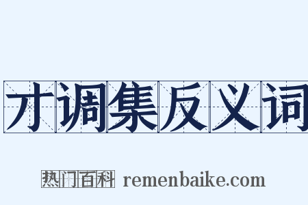 才调集反义词是什么意思的图片
